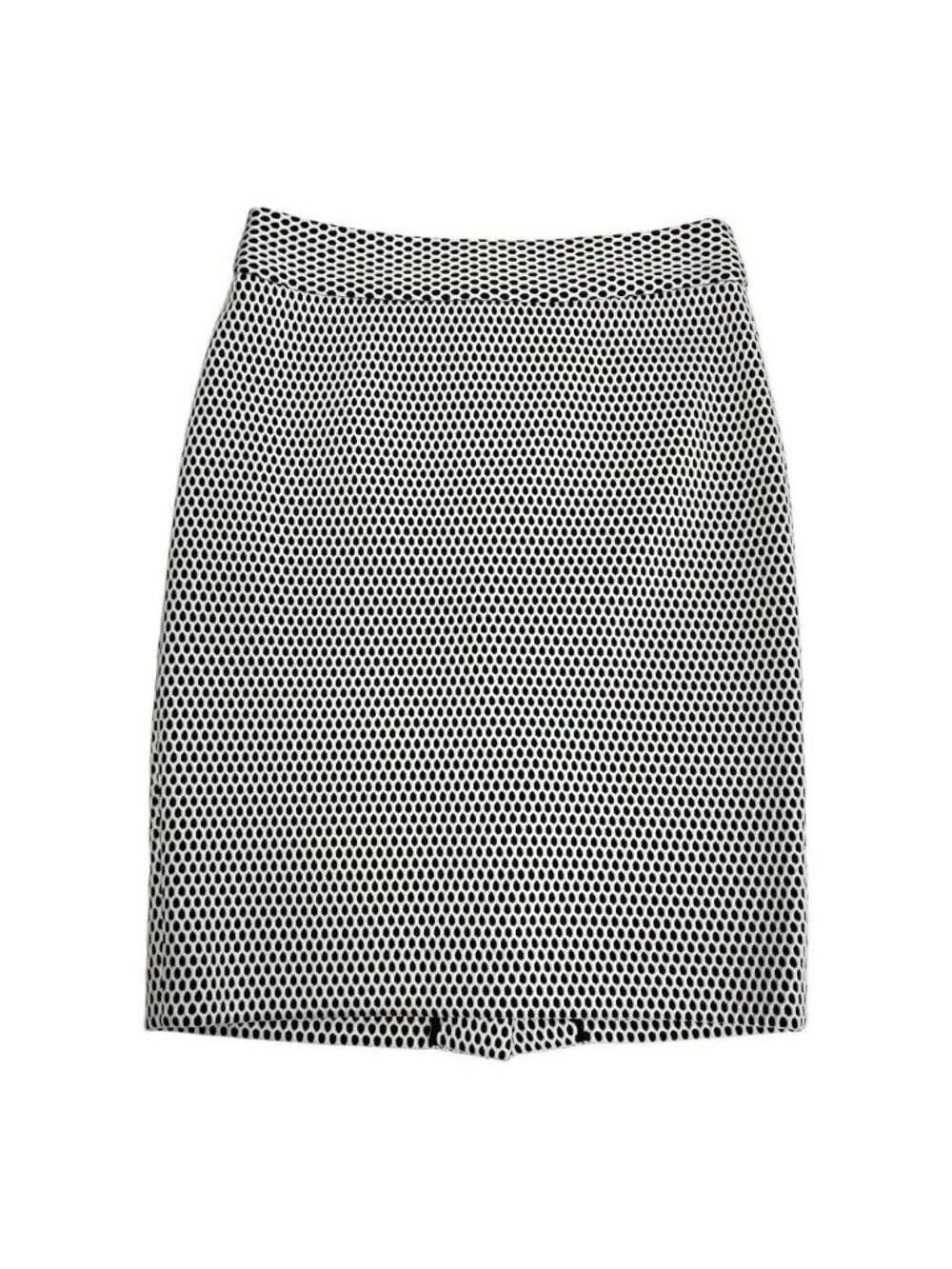 Banana Republic Geometric Honeycomb Pencil Skirt~Size 4~Black White Stretch L915